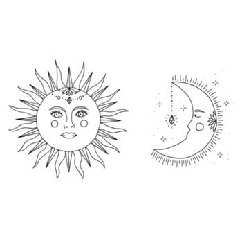 Sun & Moon - Womens Crop Tee Design